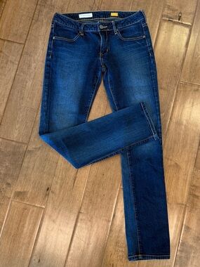 Pilcro and the Letterman Low-Rise Straight Dark Wash Jeans